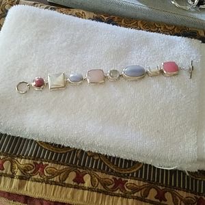 Sterling silver gemstone bracelet